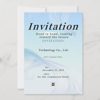 Modern Tech Light Blue Corporate Gala Invitation – Einladung