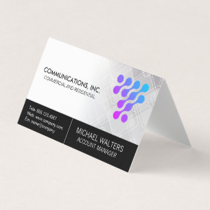 Modern Tech Logo Kommunikations-Start Up Visitenkarten