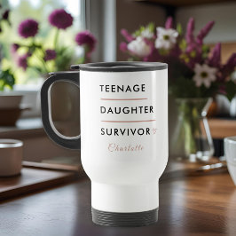 Modern Teen Daughter Survivor Personalized Reisebecher