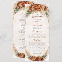 Modern Terracotta Blume Bordeaux Pampas Programm