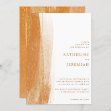 Modern Terracotta Burnt Gold Foil Boho Hochzeit