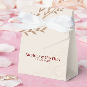 Modern Terracotta Burnt Orange Boho Wedding Geschenkschachtel