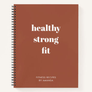 Modern Terracotta Diät Journal Fitness Rezepte Notizbuch