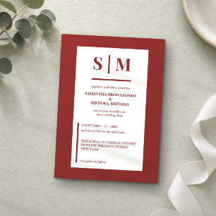 Modern Terracotta Earth Tone Wedding Einladung