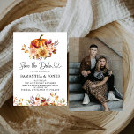 Modern Terracotta Floral Pumpkin Save The Date<br><div class="desc">Modern Terracotta Floral Pumpkin Save the Date</div>