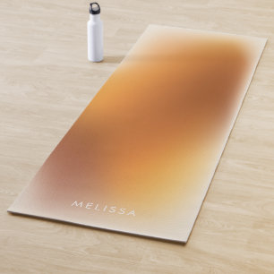 Modern Terracotta Orange Ombre Gradient Fitness Yogamatte