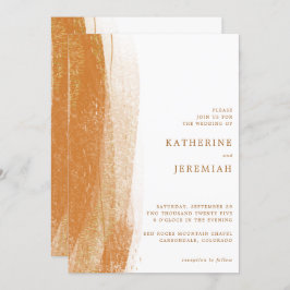 Modern Terracotta Rust Gold Foil Boho Hochzeit Einladung
