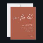 Modern Terracotta Save The Date<br><div class="desc">Die schöne Terracotta Save The Dates mit minimalem und modernem Design.</div>