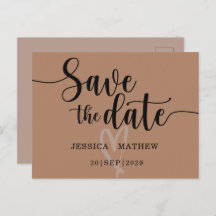 Modern Terracotta Save the Date Script