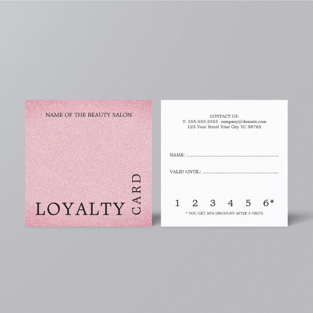 Modern Textil Pink Beauty Loyalty Card Treuekarte (Von Creator hochgeladen)