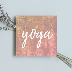 Modern Textur Pastel White Yoga Instructor Quadratische Visitenkarte