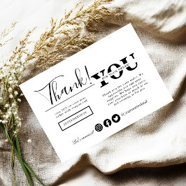 Modern Thank You For Shopping Small Branding Dankeskarte