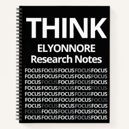 Modern Think Research Notes Black & White Writer  Notizbuch