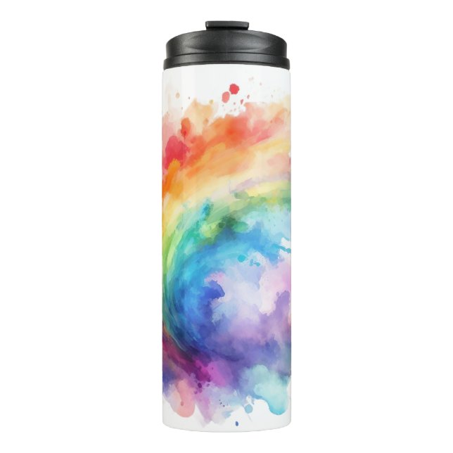Modern tie dye Thermal Tumbler Thermosbecher (Vorderseite)