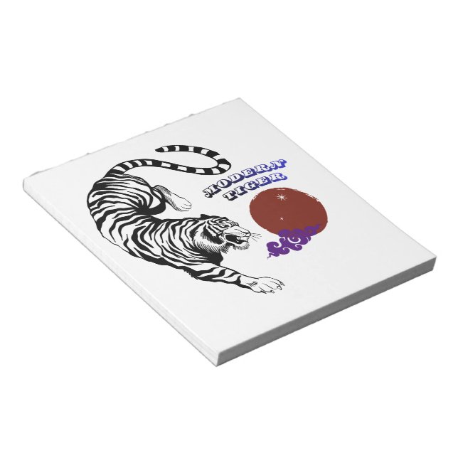 Modern Tiger Graphic Art Notizblock (angewinkelt)
