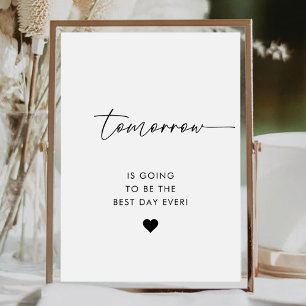 Modern Tomorrow wird der beste Tag Sockelschild