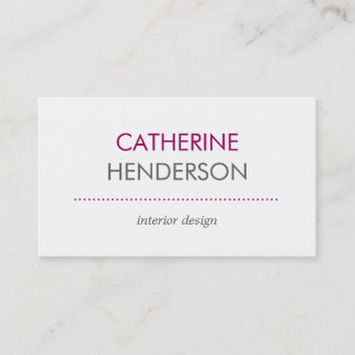 Modern Tones Business Card - Rosa Visitenkarte