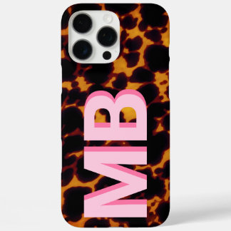 Modern Tortoiseshell Monogram iPhone 16 Pro Max Hülle