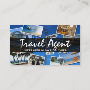 Modern Travel Agent Agency Company Business Card Visitenkarte