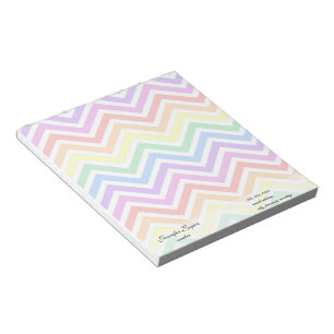 modern, trendig bunt Regenbogen Chevron Zickzack Notizblock