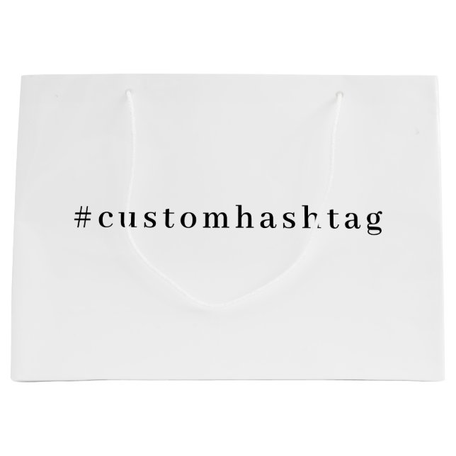 Modern Trending Hashtag Social Design Große Geschenktüte (Vorderseite)