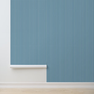 Modern Trendy 1" Pinstripe Blue Tapete