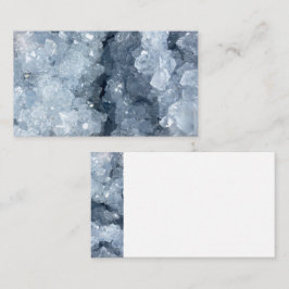 Modern Trendy Blue Celestite Crystal Agate Geode Visitenkarte