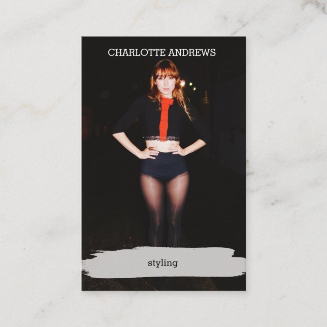 Modern Trendy Foto Visitenkarte (Vorderseite)