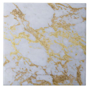 Modern Trendy Gold Glitter Marble Fliese