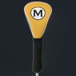 Modern trendy Mustard Yellow Golf Headcover<br><div class="desc">Modernes,  Mit Monogramm Mustard Yellow Golf Head mit Minimalistischem Monogram AnfangsEmblem. Perfekt als väterliche Tagesgeschenke für Vater,  Geschenke für Großvater,  Ehemann und mehr.</div>