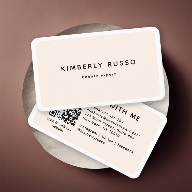 Modern, trendy, QR Code, Salon Visitenkarte (Von Creator hochgeladen)