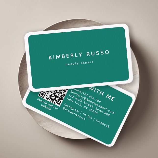Modern, trendy, QR Code, Salon Visitenkarte (Von Creator hochgeladen)