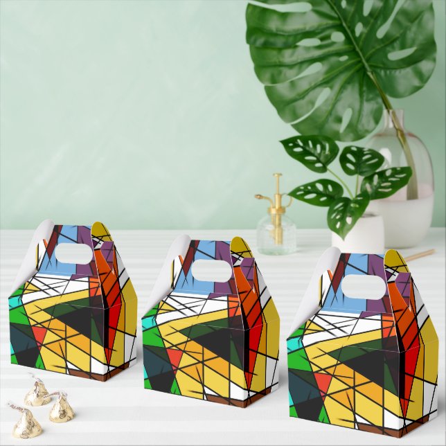 Modern Triangle Colorful Geometric  Geschenkschachtel (Zahlreiche)