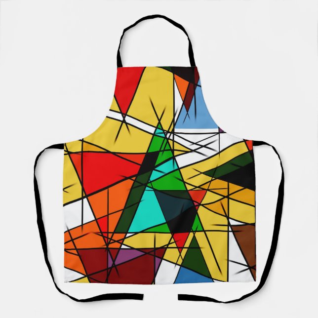 Modern Triangle Colorful Geometric  Schürze (Vorderseite)