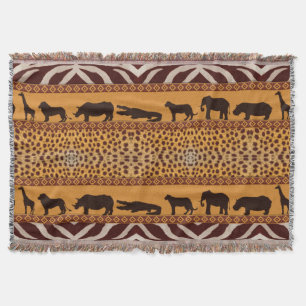 Modern Tribal African Cheetah Muster Animal Print Decke