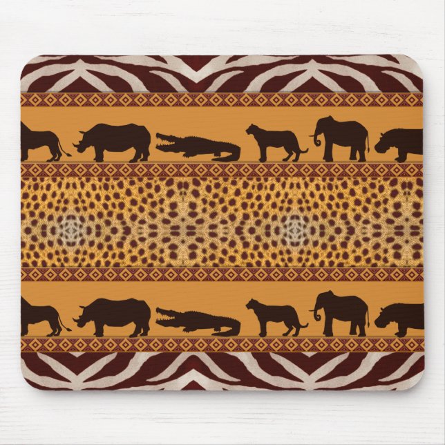Modern Tribal African Cheetah Muster Animal Print Mousepad (Vorne)
