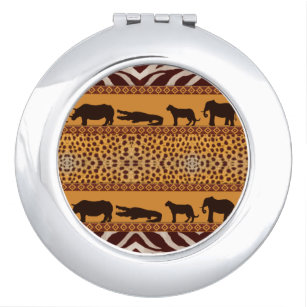 Modern Tribal African Cheetah Muster Animal Print Taschenspiegel