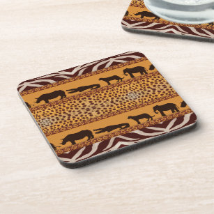 Modern Tribal African Cheetah Pattern Animal Print Getränkeuntersetzer