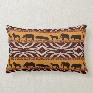 Modern Tribal African Zebra Muster Animal Print Lendenkissen