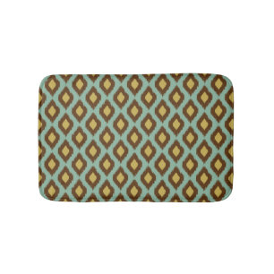Modern Tribal Ikat blau Gelb Badematte