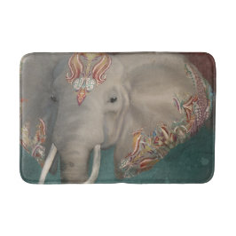 Modern Tribal Kashmir Paisley Elephant mit Tusks A Badematte