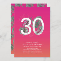 Modern Tropical Fuchsia 30. Geburtstag