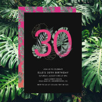 Modern Tropical Fuchsia 30. Geburtstag