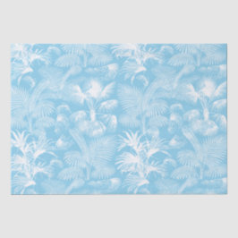 Modern Tropical Palm Trees Sky Blue White Seidenpapier