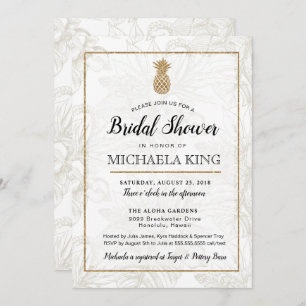 Modern Tropical Pineaple Bridal Dusche Einladung