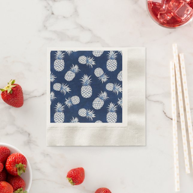 Modern Tropical Pineapple Watercolor Serviette (Beispiel)
