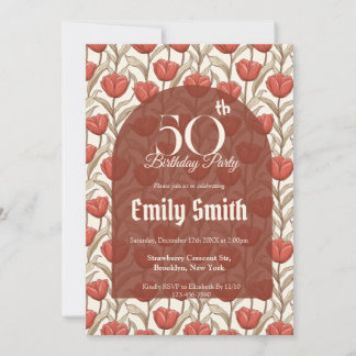 Modern Tulip Aesthetic Beach Party Einladung