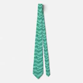 Modern Turquoise Marble Swirl Abstract Pattern Krawatte
