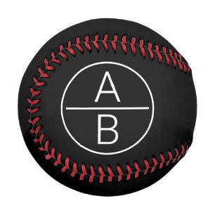 Modern Two Initials Monogramm Baseball