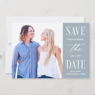 Modern Type bearbeitbare Farbkarte Save the Date Dankeskarte